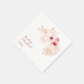 Cherry Blossom Pink White Wedding Serviette (Ecke)