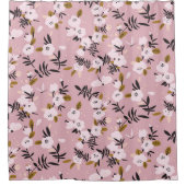 Cherry Blossom Pink: zender Frühling Duschvorhang (Vorderseite)