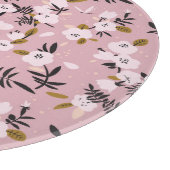 Cherry Blossom Pink: zender Frühling Schneidebrett (Ecke)