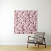 Cherry Blossom Pink: zender Frühling Wandteppich (Beispiel (Horizontal))