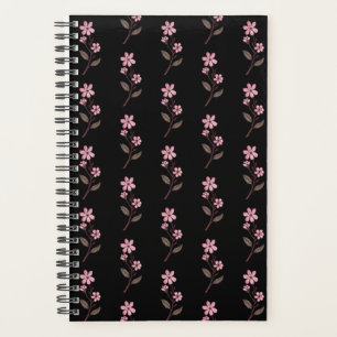 Cherry Blossom Planer - Schwarzes Muster