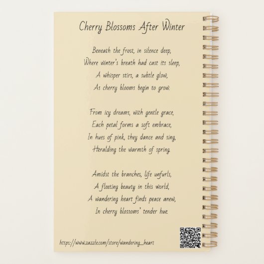 Cherry Blossom Planner Planer (Rückseite)
