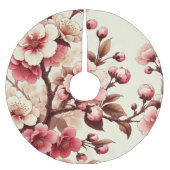 Cherry Blossom Polyester Weihnachtsbaumdecke (Vorderseite)