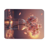 Cherry Blossom Postcard - Elegant Hand-Drawn Sakur Magnet (Horizontal)