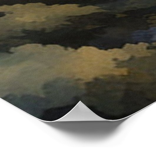 Cherry Blossom Poster, Japanischer Wald Wasserfarb Poster (Ecke)