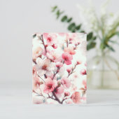 Cherry Blossom Postkarte (Stehend Vorderseite)