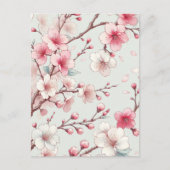 Cherry Blossom Postkarte (Vorderseite)