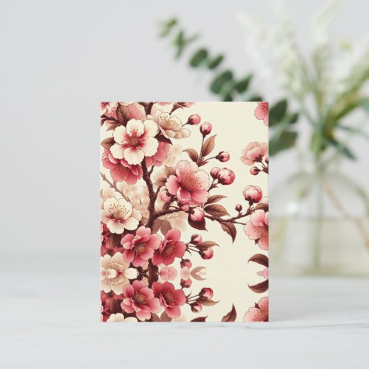 Cherry Blossom Postkarte (Stehend Vorderseite)