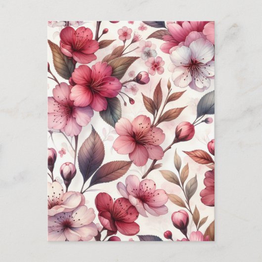Cherry Blossom Postkarte (Vorderseite)
