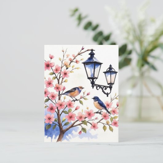 Cherry Blossom Postkarte (Stehend Vorderseite)