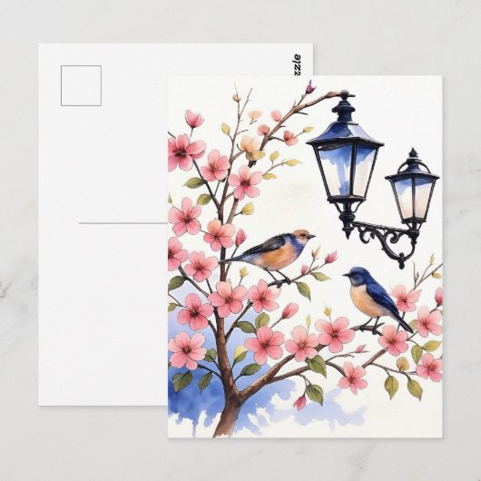 Cherry Blossom Postkarte (Vorne/Hinten)
