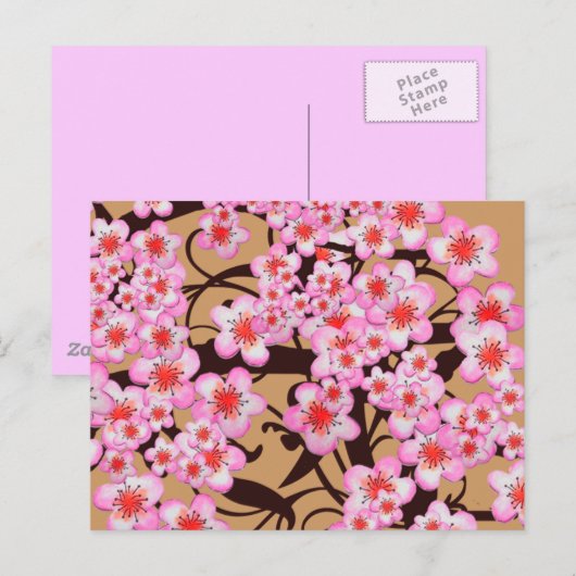 Cherry Blossom Postkarte (Vorne/Hinten)