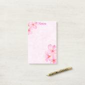 Cherry Blossom Pretty Pink Custom Post-it Klebezettel (Auf Schreibtisch)