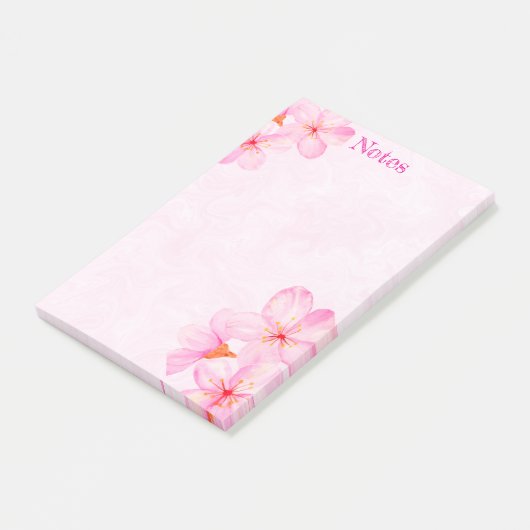 Cherry Blossom Pretty Pink Custom Post-it Klebezettel (angewinkelt)