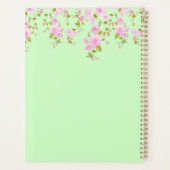 Cherry Blossom Pretty Pink & Green Custom Planer (Rückseite)