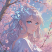 Cherry Blossom Princess Aufkleber (Vorderseite)