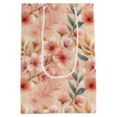 Cherry Blossom Print Geschenktasche Mittlere Geschenktüte (Rückseite)