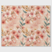 Cherry Blossom Print Wrapping Paper Roll Geschenkpapier (Flach)