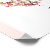 Cherry Blossom Printable Wedding Guestbook Sign Poster (Ecke)