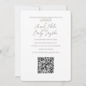 Cherry Blossom QR Code Einladung Hochzeit (Rückseite)