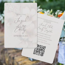 Cherry Blossom QR Code Einladung Hochzeit