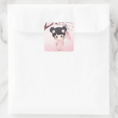 Cherry Blossom Quadratischer Aufkleber (Tasche)