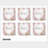 Cherry Blossom Quadratischer Aufkleber (Blatt)