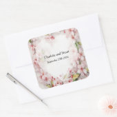 Cherry Blossom Quadratischer Aufkleber (Umschlag)