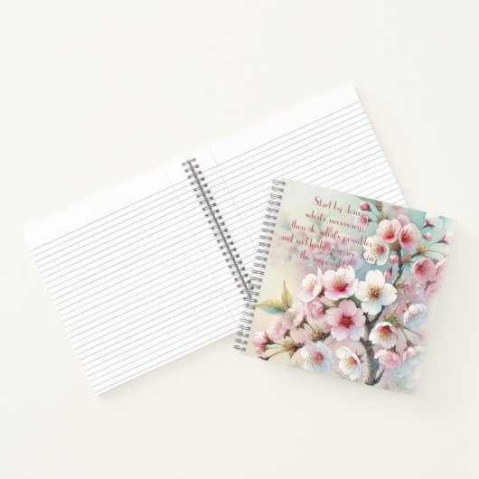 Cherry Blossom & Quote Notizblock (Innenseite)