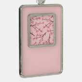 Cherry Blossom Rahmen-Ornament Silber (Rechts)