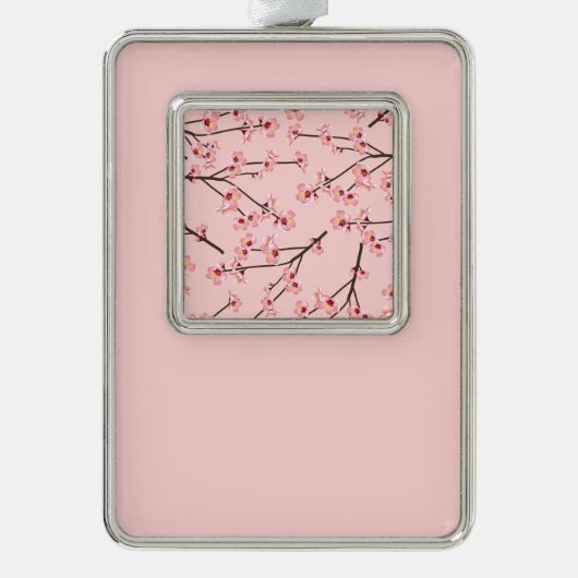Cherry Blossom Rahmen-Ornament Silber (Vorderseite)