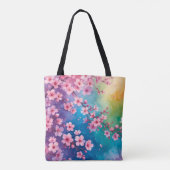 Cherry Blossom Rainbow Sky Tasche (Rückseite)