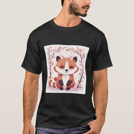 Cherry Blossom Red Panda Adorable T-Shirt (Vorderseite)