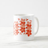 Cherry Blossom Red Pink Kaffeetasse (VorderseiteRechts)