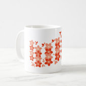 Cherry Blossom Red Pink Kaffeetasse (Vorderseite Links)