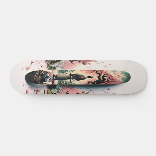Cherry Blossom Reflections Skateboard (Horizontal)