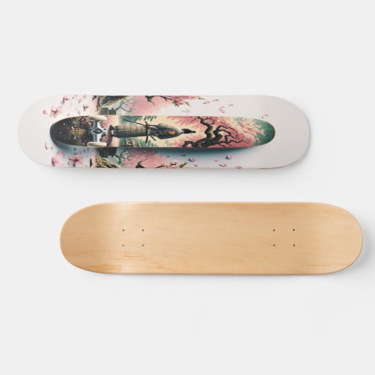 Cherry Blossom Reflections Skateboard (Horizontal)