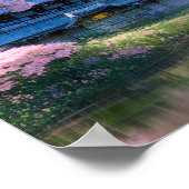 Cherry Blossom Retreat, Haven by Pond Poster (Ecke)