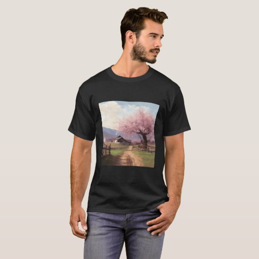 Cherry Blossom Retreat Landschaftspflege mit T-Shirt (Vorne ganz)