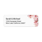 Cherry Blossom Return Address Label (Vorne)