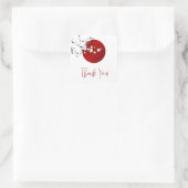 Cherry Blossom Rising Sun Vielen Dank Quadratischer Aufkleber (Tasche)