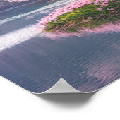 Cherry Blossom River Poster (Ecke)