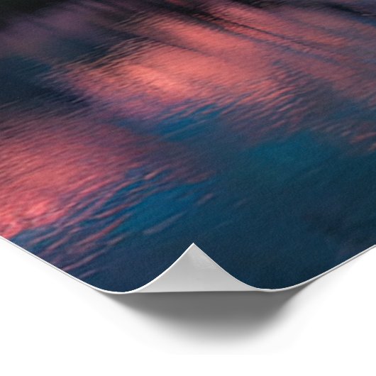 Cherry Blossom Riverbank Poster (Ecke)