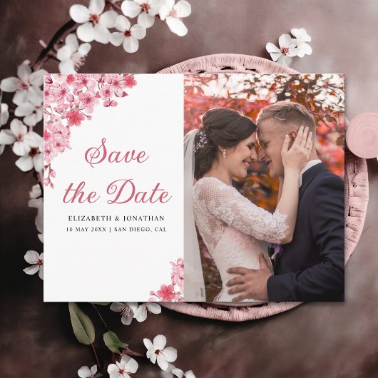 Cherry Blossom – Romantic Floral Wedding Postkarte