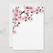 Cherry Blossom Rosa Bridal Dusche Einladungen (Rückseite)
