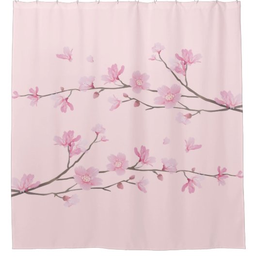 Cherry Blossom - Rosa Duschvorhang (Vorderseite)