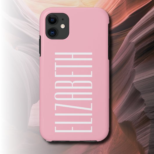 Cherry Blossom Rosa Farbe | Minimalistischer Name Case-Mate iPhone Hülle