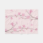 Cherry Blossom - Rosa Fleecedecke (Vorderseite (Horizontal))