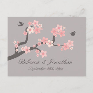 Cherry Blossom rosa/graue UAWG Postkarte