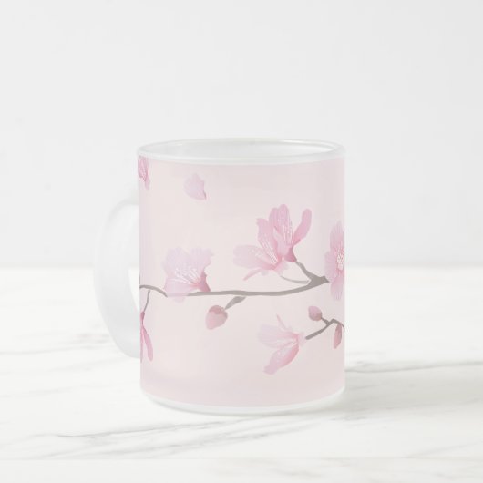 Cherry Blossom - Rosa Mattglastasse (Vorderseite Links)